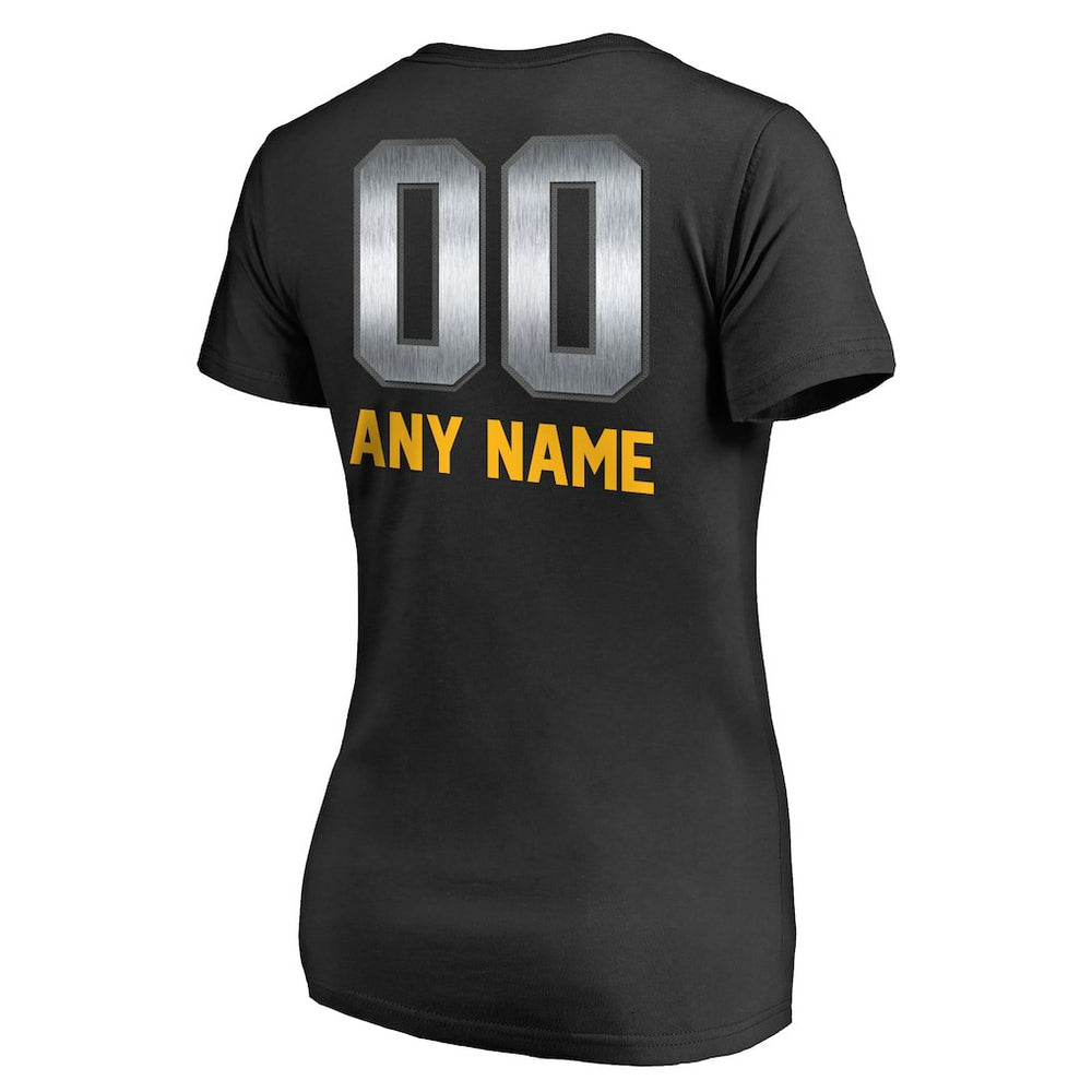 Pittsburgh Steelers  Women's Personalized Midnight Mascot T-Shirt