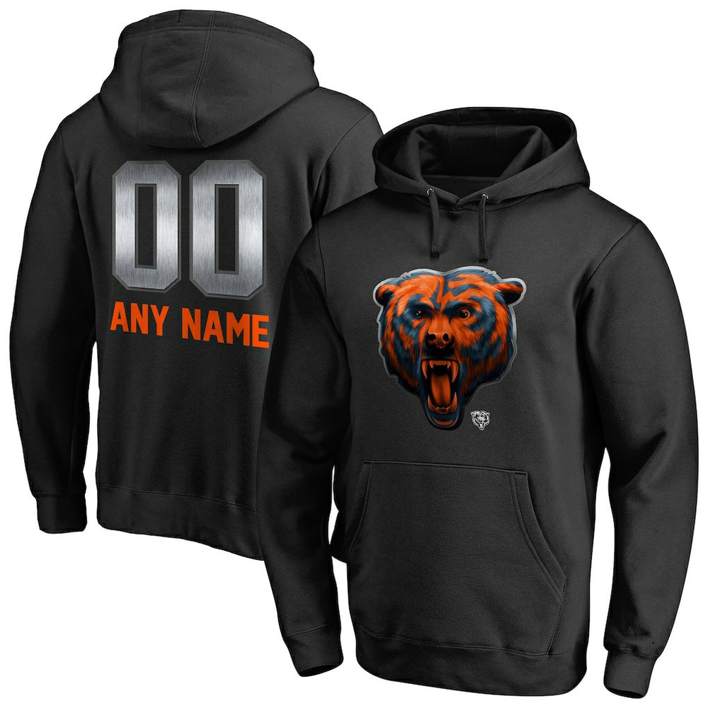Chicago Bears  Personalized Midnight Mascot Pullover Hoodie