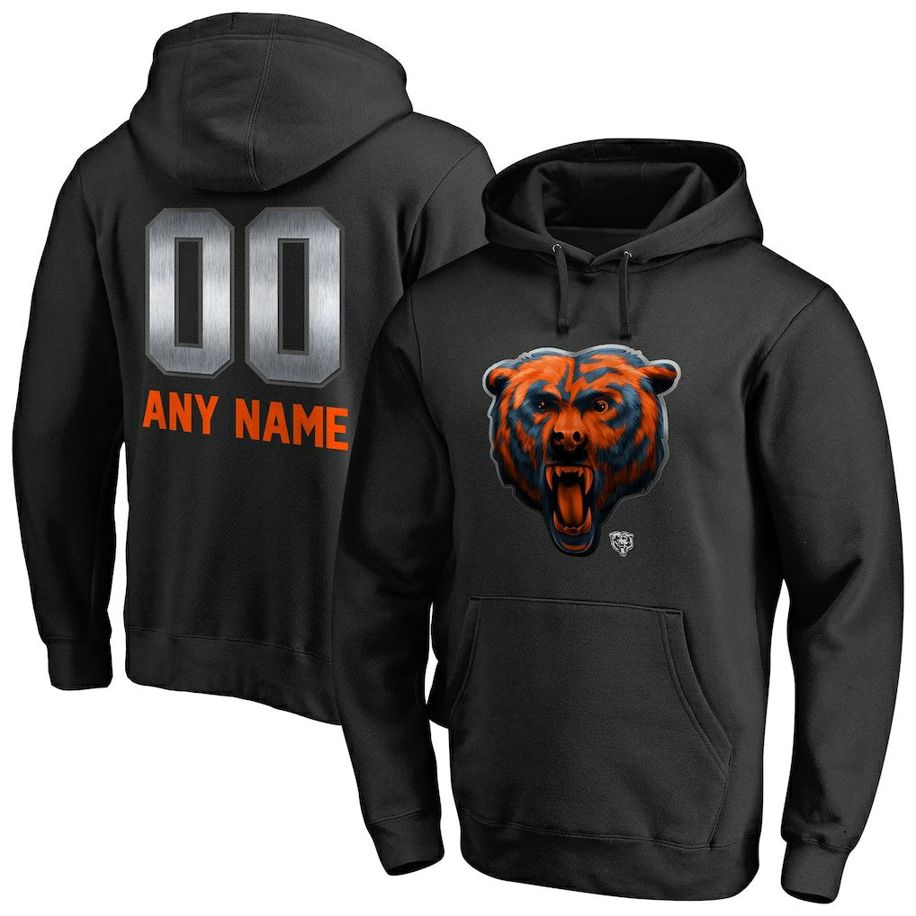 Chicago Bears  Personalized Midnight Mascot Pullover Hoodie