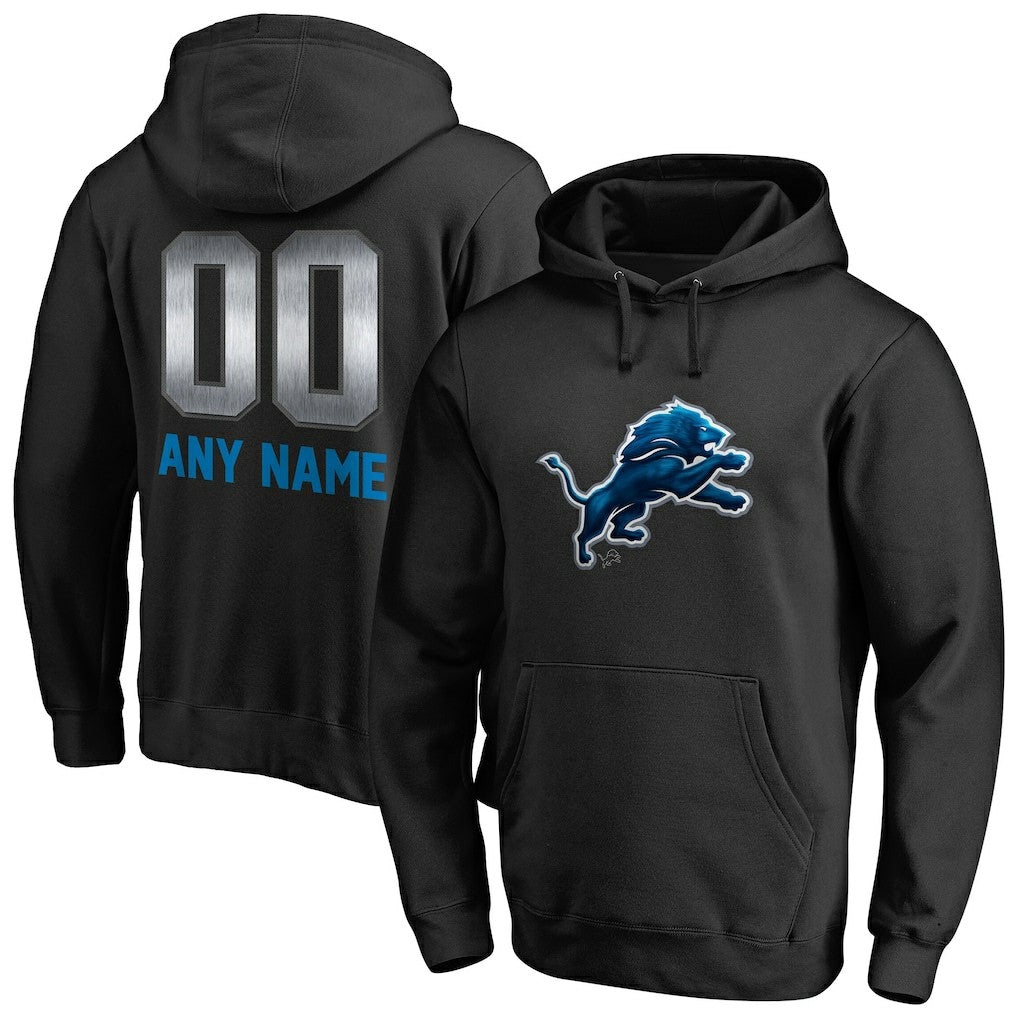 Detroit Lions  Personalized Midnight Mascot Pullover Hoodie