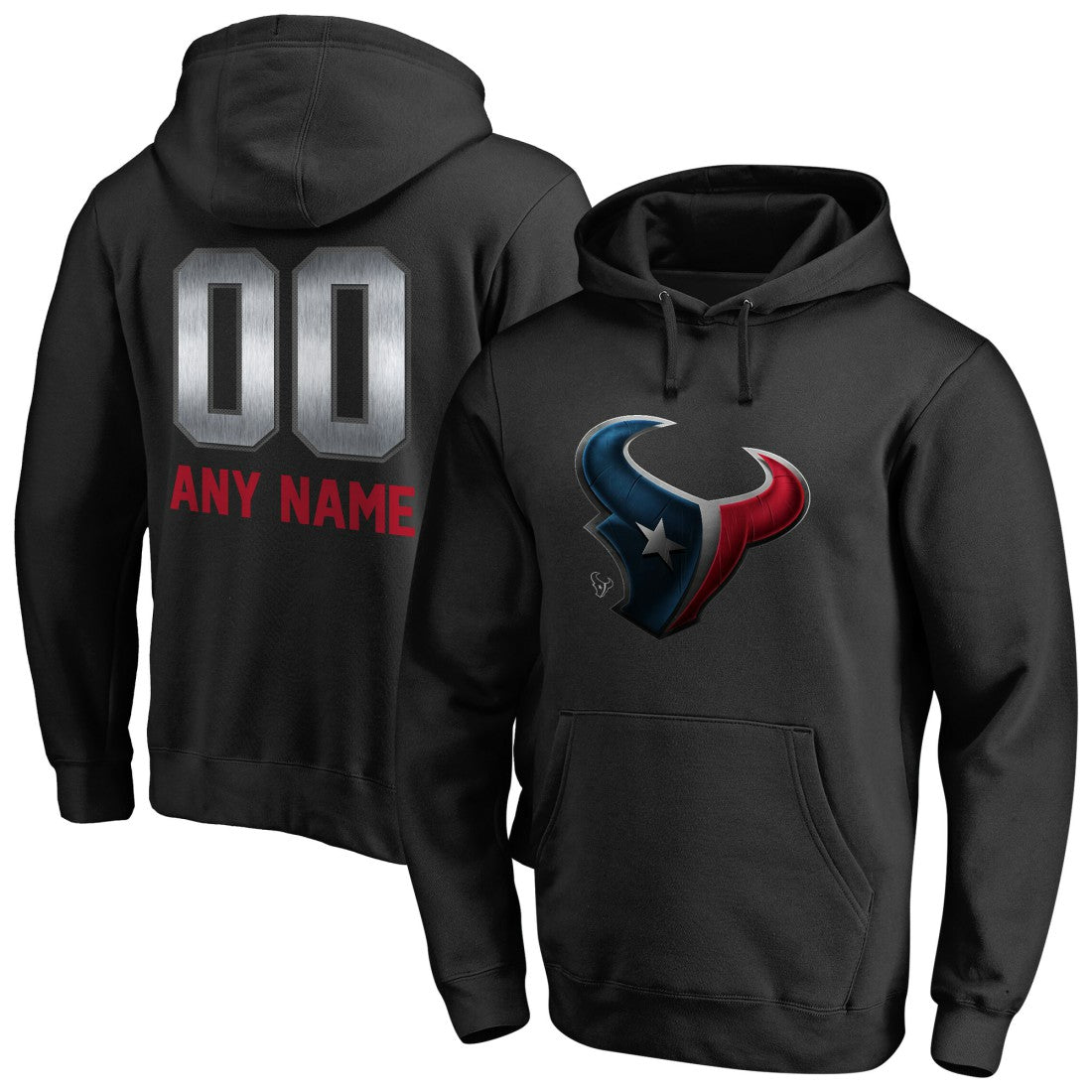 Houston Texans  Personalized Midnight Mascot Pullover Hoodie