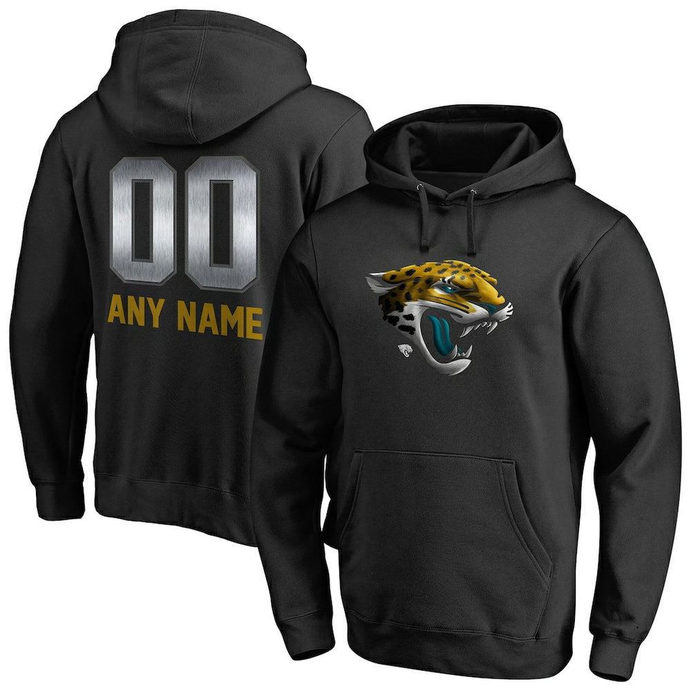 Jacksonville Jaguars  Personalized Midnight Mascot Pullover Hoodie