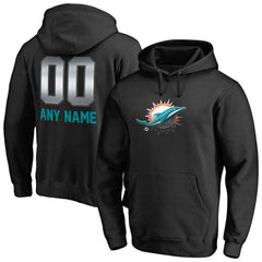 Miami Dolphins  Personalized Midnight Mascot Pullover Hoodie