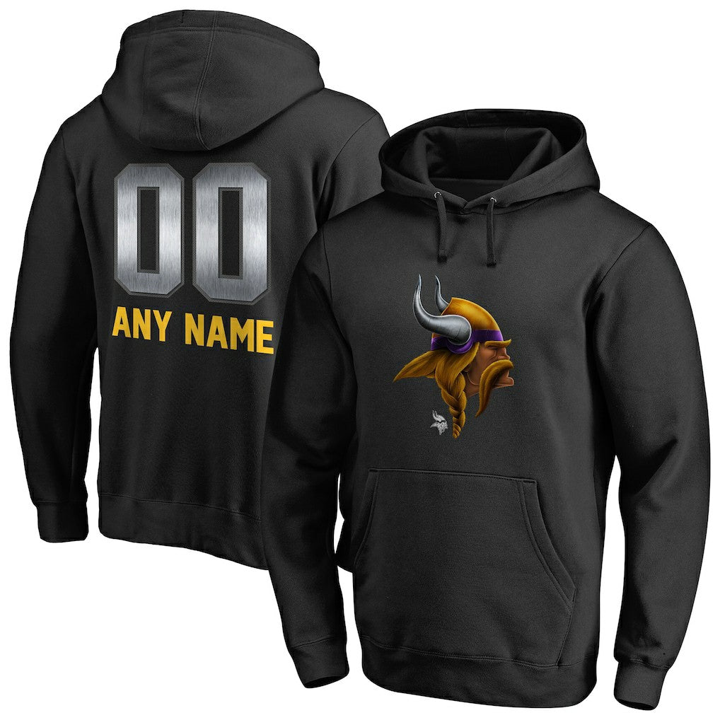 Minnesota Vikings  Personalized Midnight Mascot Pullover Hoodie