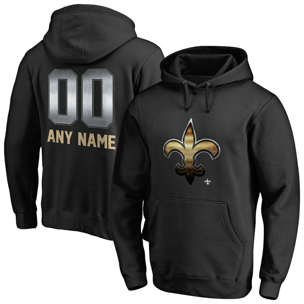 New Orleans Saints  Personalized Midnight Mascot Pullover Hoodie
