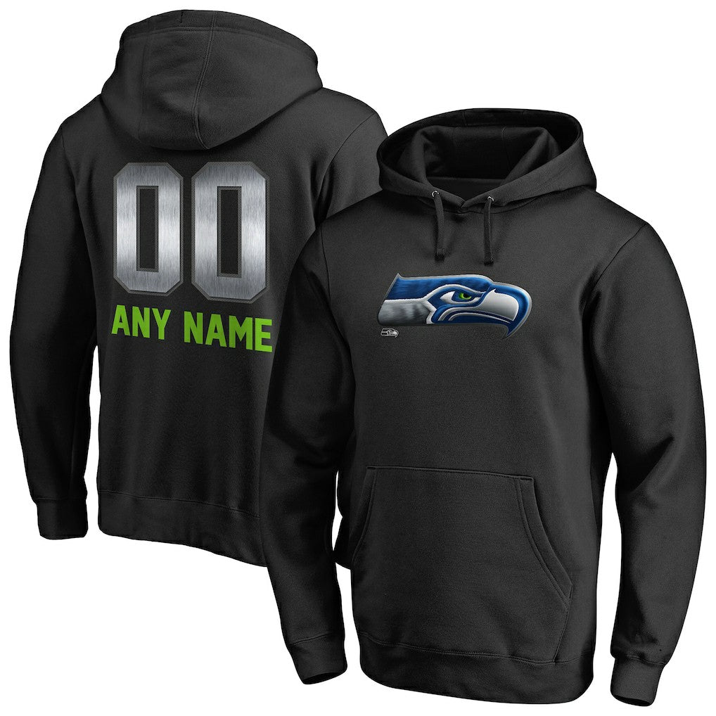 Seattle Seahawks  Personalized Midnight Mascot Pullover Hoodie
