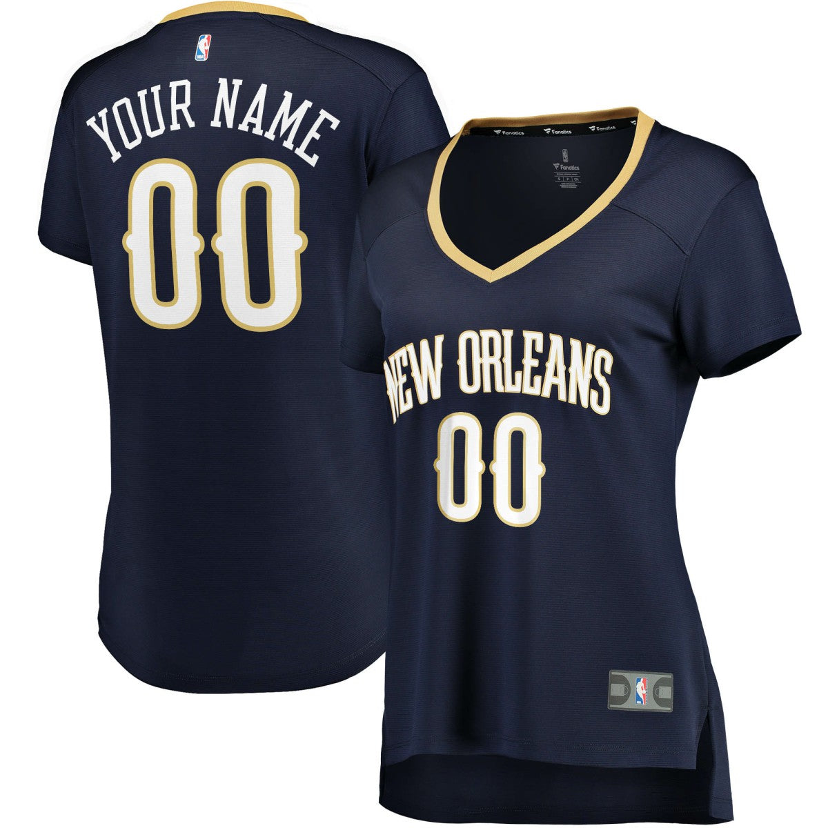 New Orleans Pelicans Women's Fast Break Custom Jersey Navy For Sale