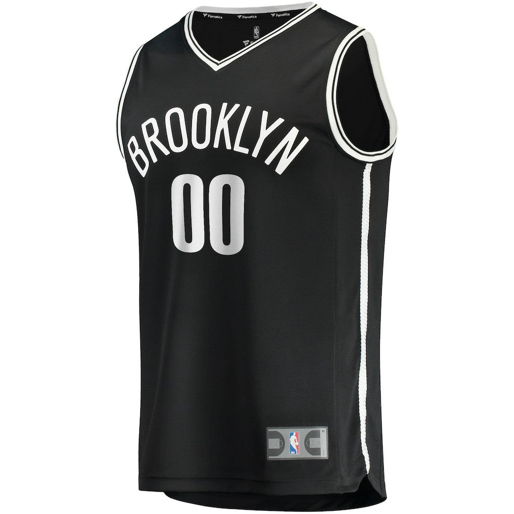 Brooklyn Nets Youth Fast Break Custom Replica Jersey Black On Sale