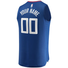 LA Clippers Youth Fast Break Custom Replica Jersey Royal On Sale