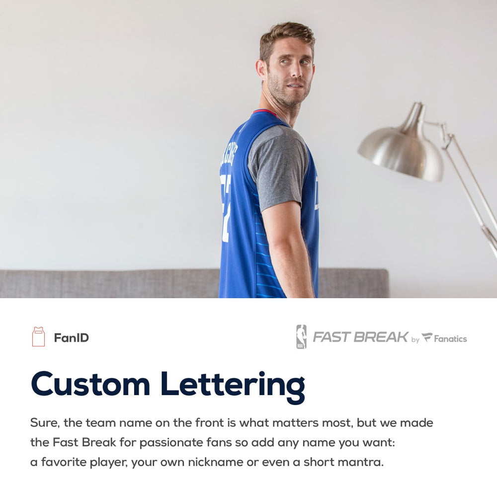 LA Clippers Youth Fast Break Custom Replica Jersey Royal On Sale