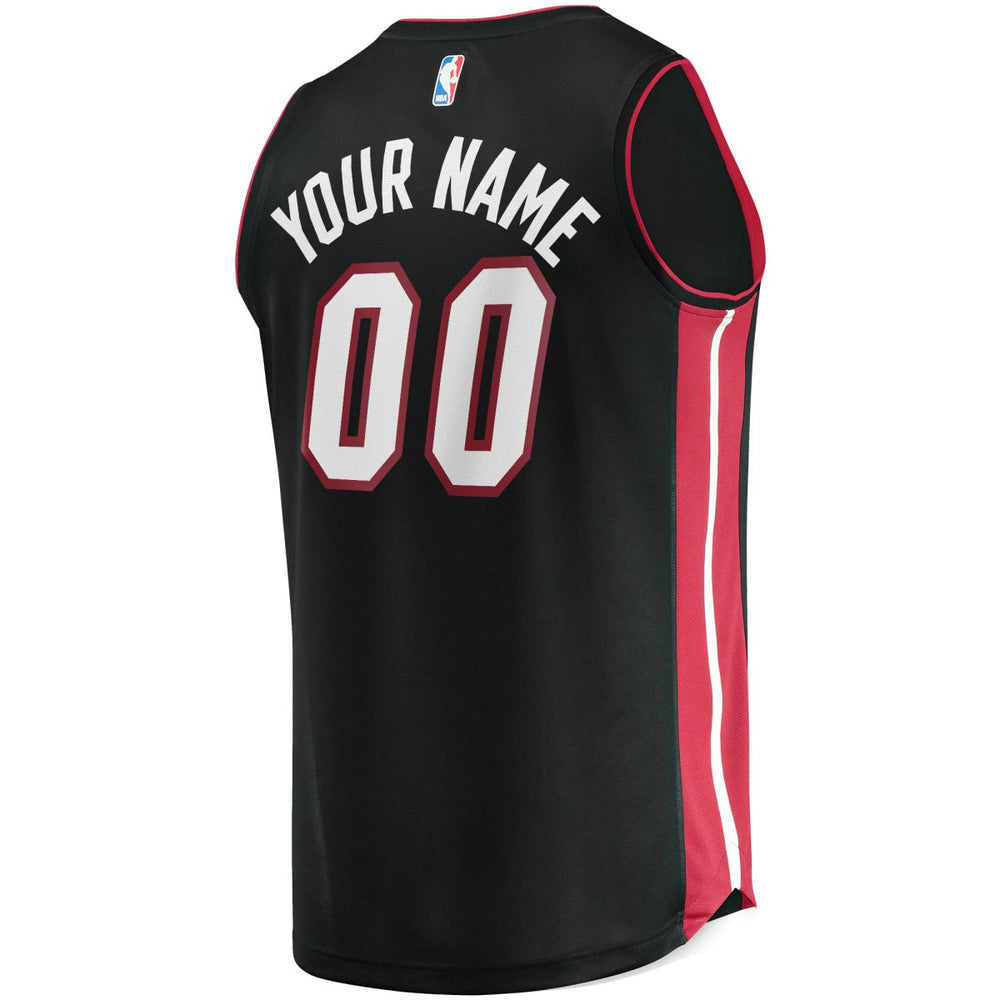 Miami Heat Youth Fast Break Custom Replica Jersey Black Discount