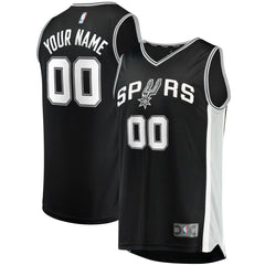 San Antonio Spurs Youth Fast Break Custom Replica Jersey Black Online