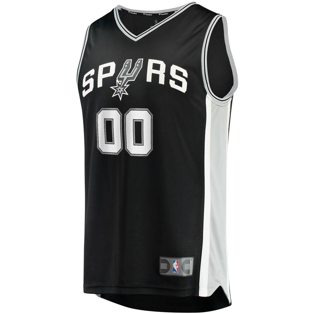 San Antonio Spurs Youth Fast Break Custom Replica Jersey Black Online