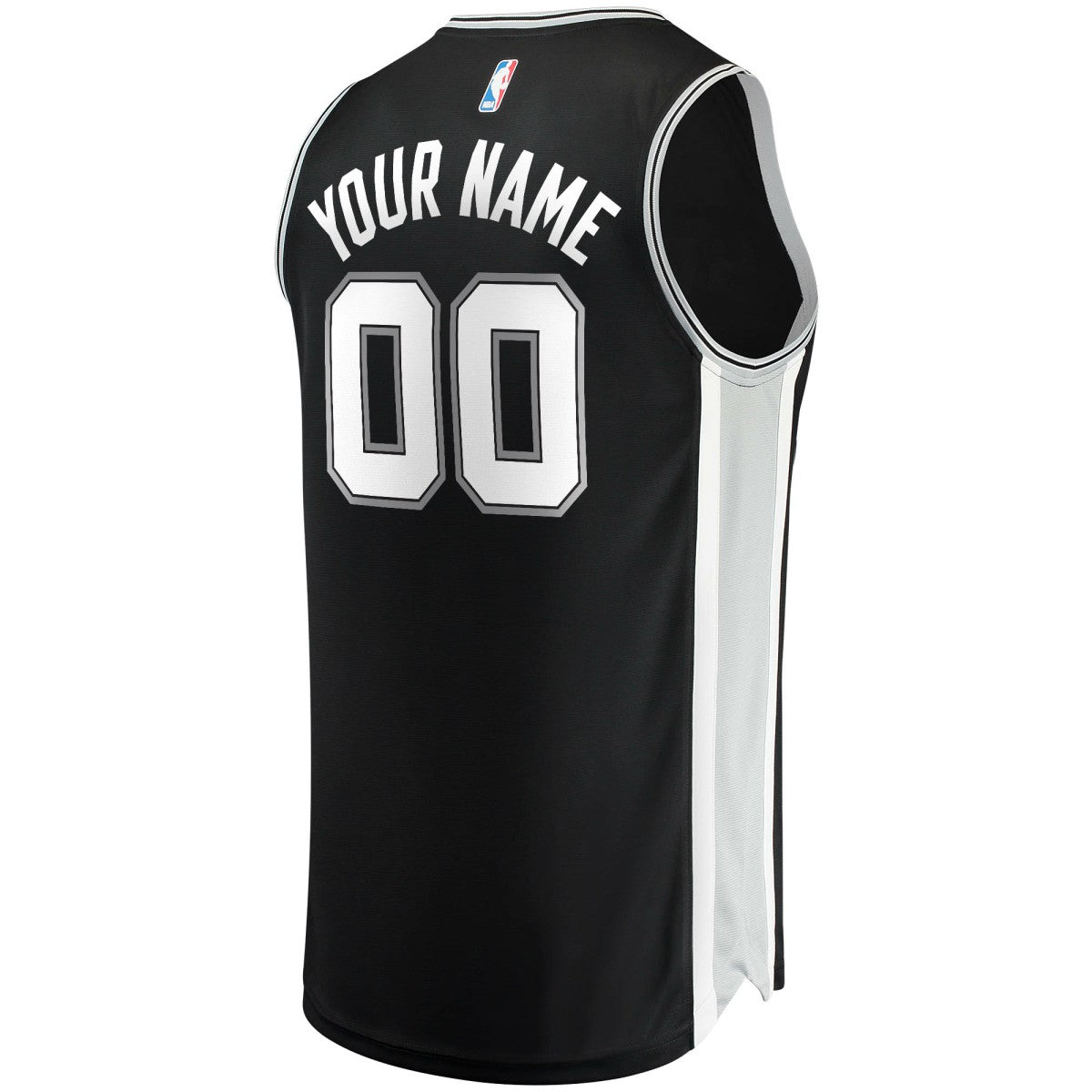 San Antonio Spurs Youth Fast Break Custom Replica Jersey Black Online