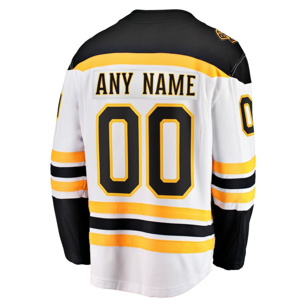 Boston Bruins Fanatics Away Breakaway Custom Jersey Sale