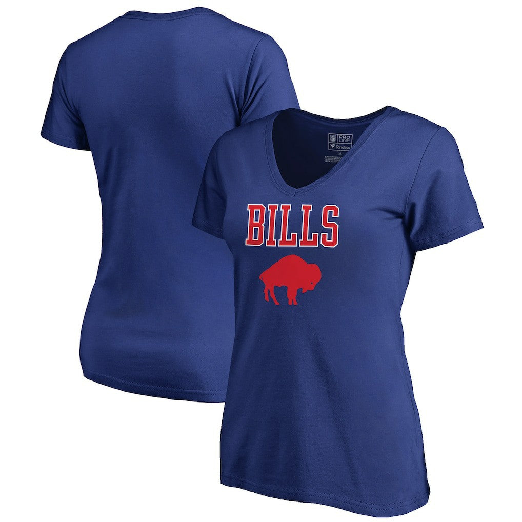 Buffalo Bills  Women's Vintage Team Lockup V-Neck T-Shirt