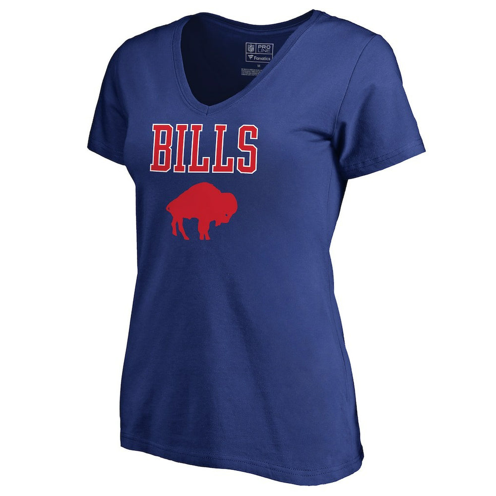 Buffalo Bills  Women's Vintage Team Lockup V-Neck T-Shirt