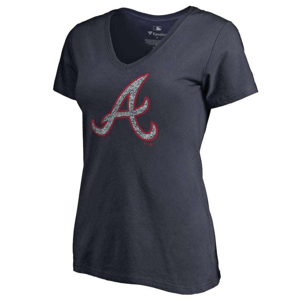 Atlanta Braves Women's Static Logo V-Neck T-Shirt | MLB Near me