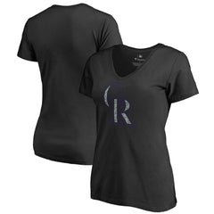Colorado Rockies Women's Static Logo V-Neck T-Shirt | MLB On Sale