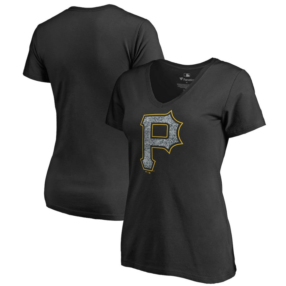 Pittsburgh Pirates Women's Static Logo V-Neck T-Shirt | MLB On Sale