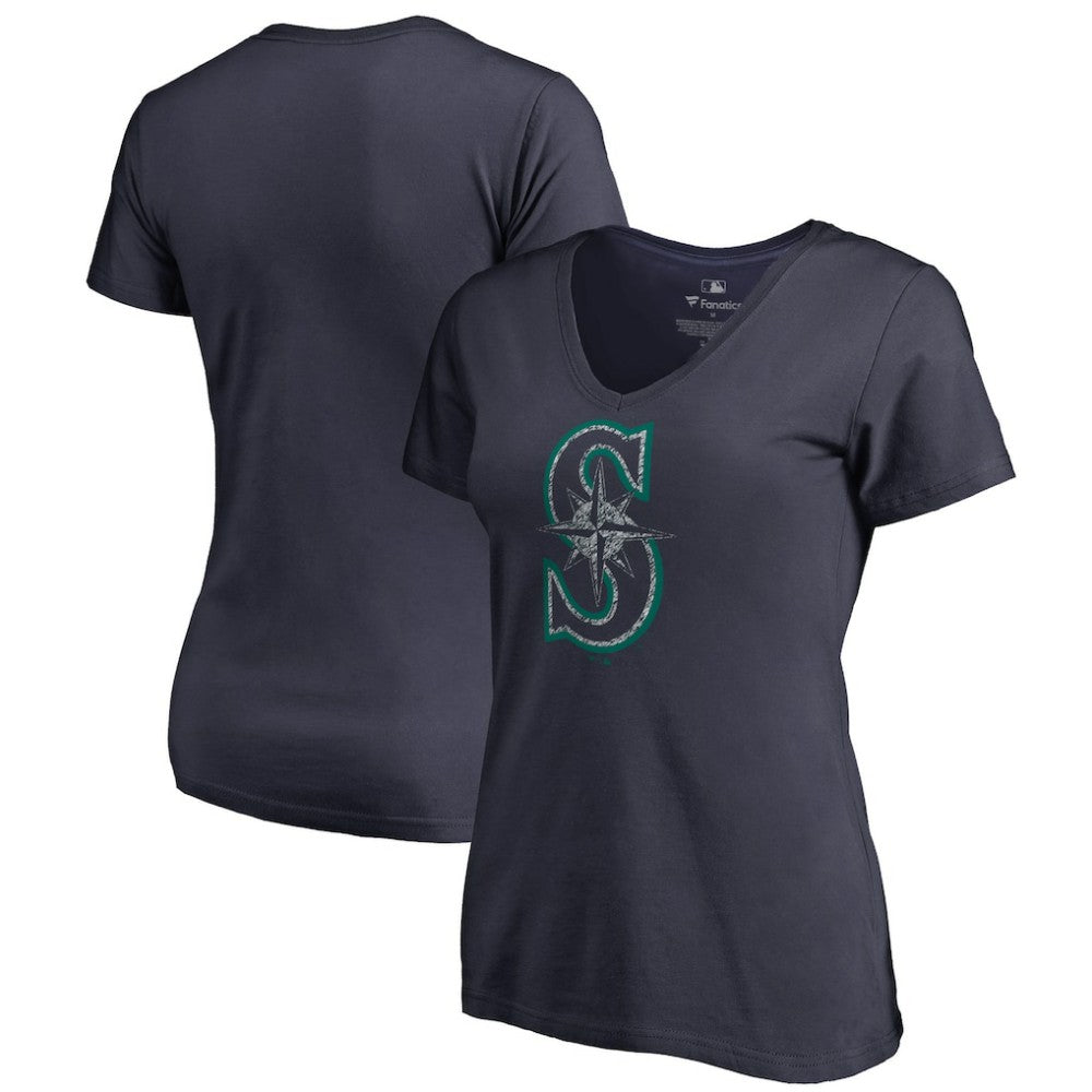 Seattle Mariners Women's Static Logo V-Neck T-Shirt | MLB US