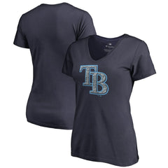 Tampa Bay Rays Women's Static Logo V-Neck T-Shirt | MLB New