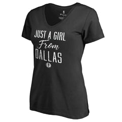 Dallas Mavericks Women's Just a Girl V-Neck T-Shirt sale Discount
