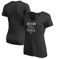 Denver Nuggets Women's Just a Girl V-Neck T-Shirt sale Discount
