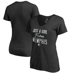 Memphis Grizzlies Women's Just a Girl V-Neck T-Shirt New