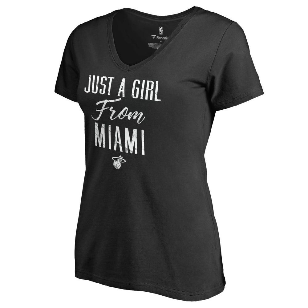 Miami Heat Women's Just a Girl V-Neck T-Shirt On Sale