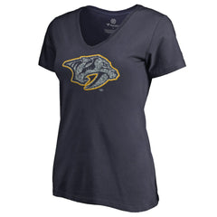 Nashville Predators Women's Static Logo V-Neck T-Shirt For Sale
