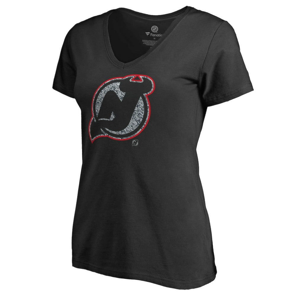 New Jersey Devils Women's Static Logo V-Neck T-Shirt Sale
