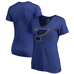 St. Louis Blues Women's Static Logo V-Neck T-Shirt On Sale