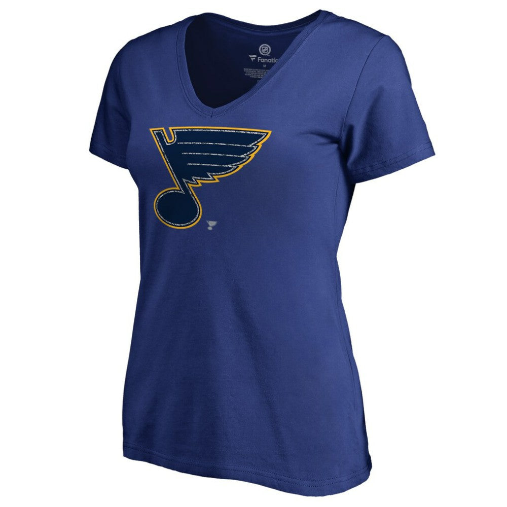 St. Louis Blues Women's Static Logo V-Neck T-Shirt On Sale