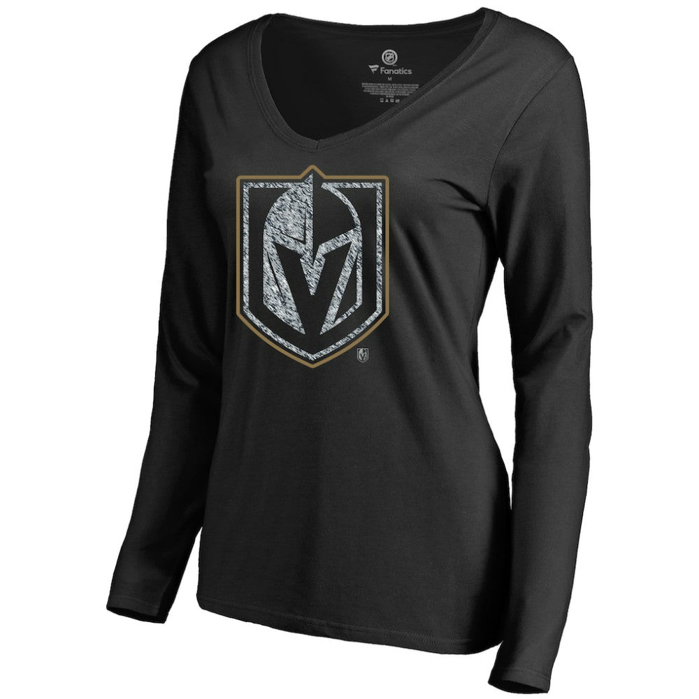 Vegas Golden Knights Women's Static Logo Long Sleeve V-Neck T-Shirt Online