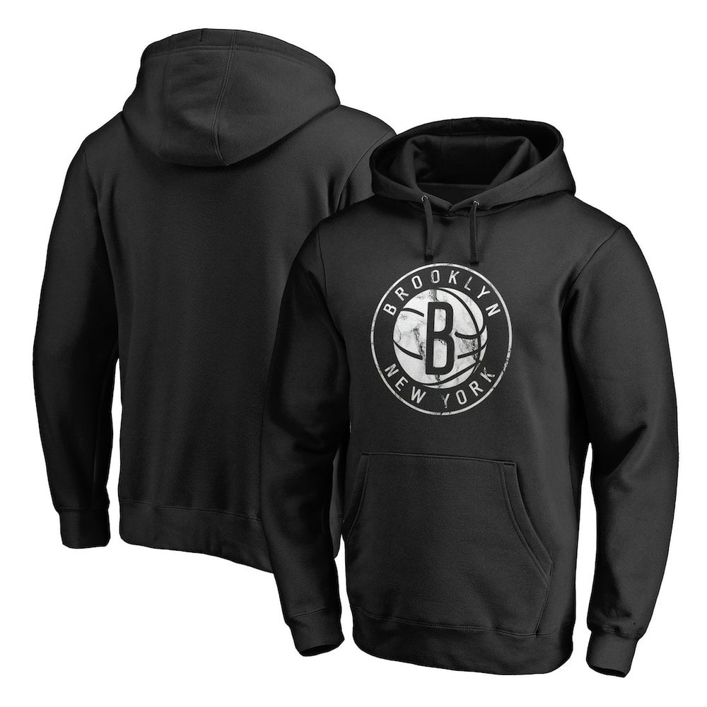 Brooklyn Nets Marble Logo Pullover Hoodie On Sale