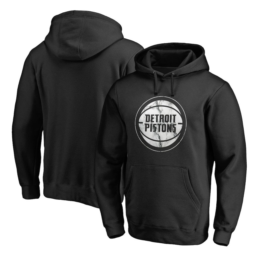 Detroit Pistons Marble Logo Pullover Hoodie New