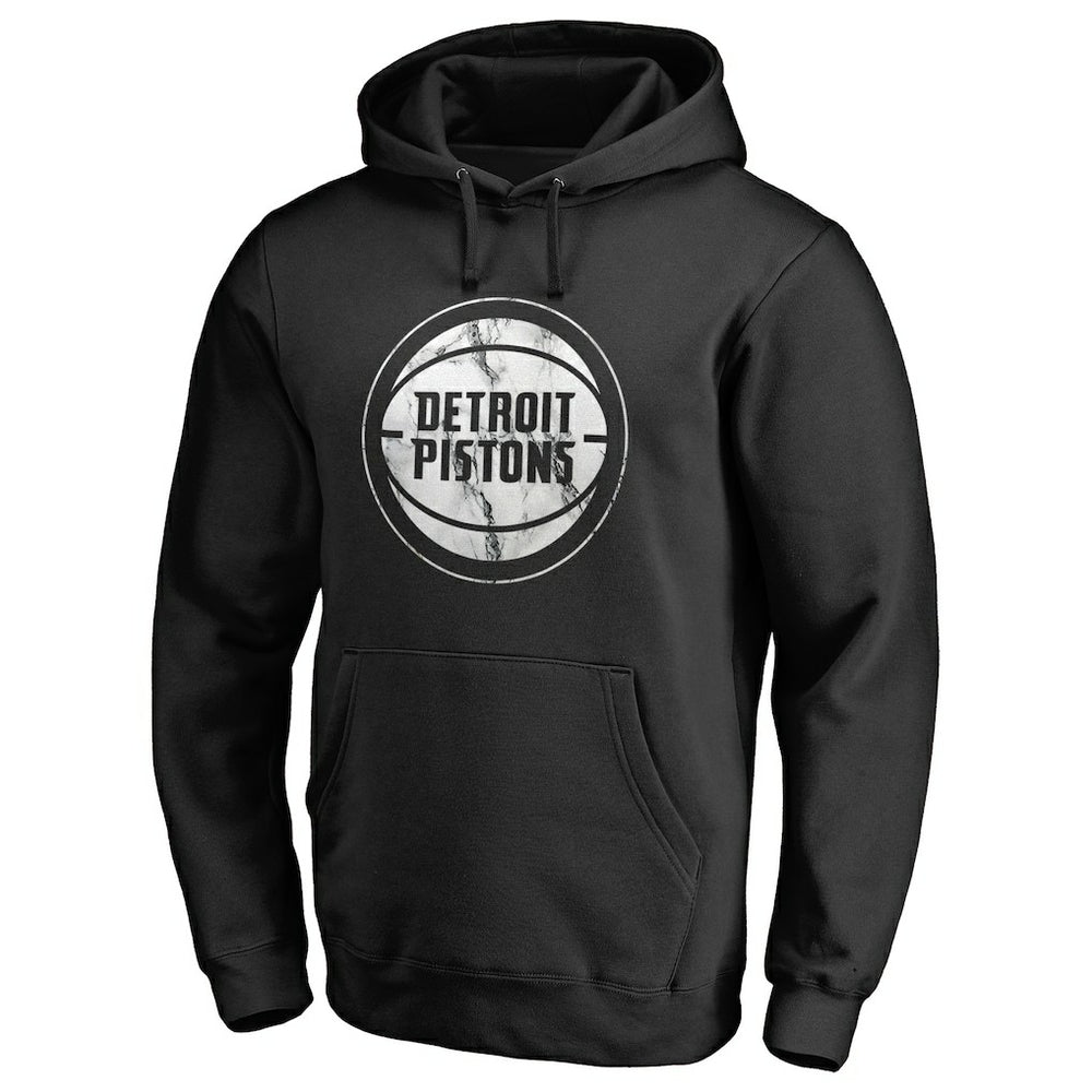 Detroit Pistons Marble Logo Pullover Hoodie New