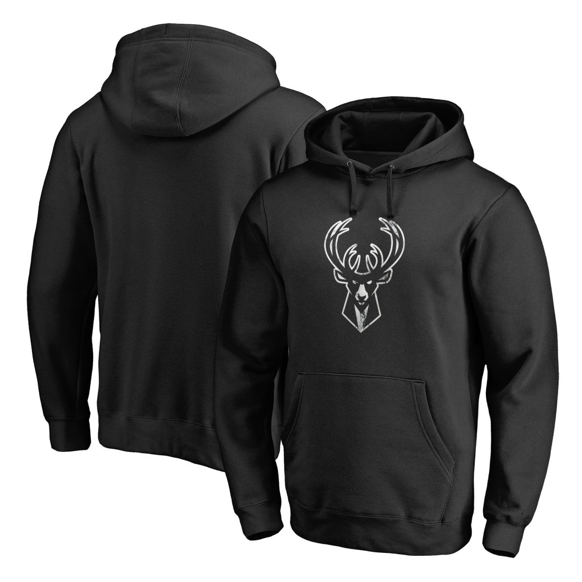 Milwaukee Bucks Marble Logo Pullover Hoodie On Sale