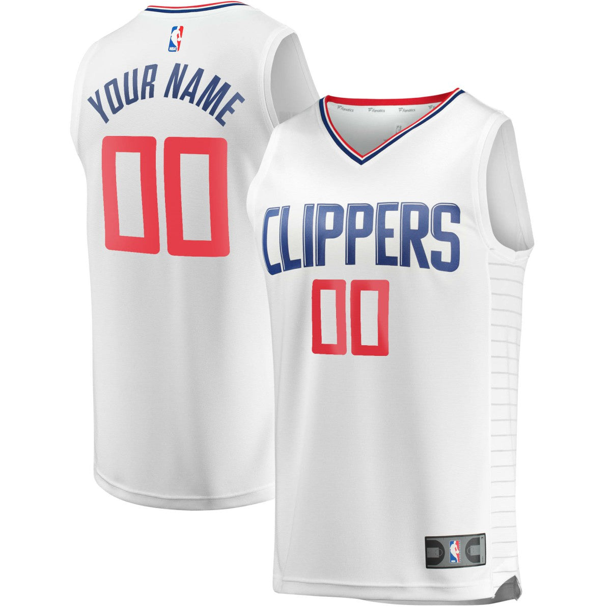 LA Clippers Youth Fast Break Custom Replica Jersey White Online