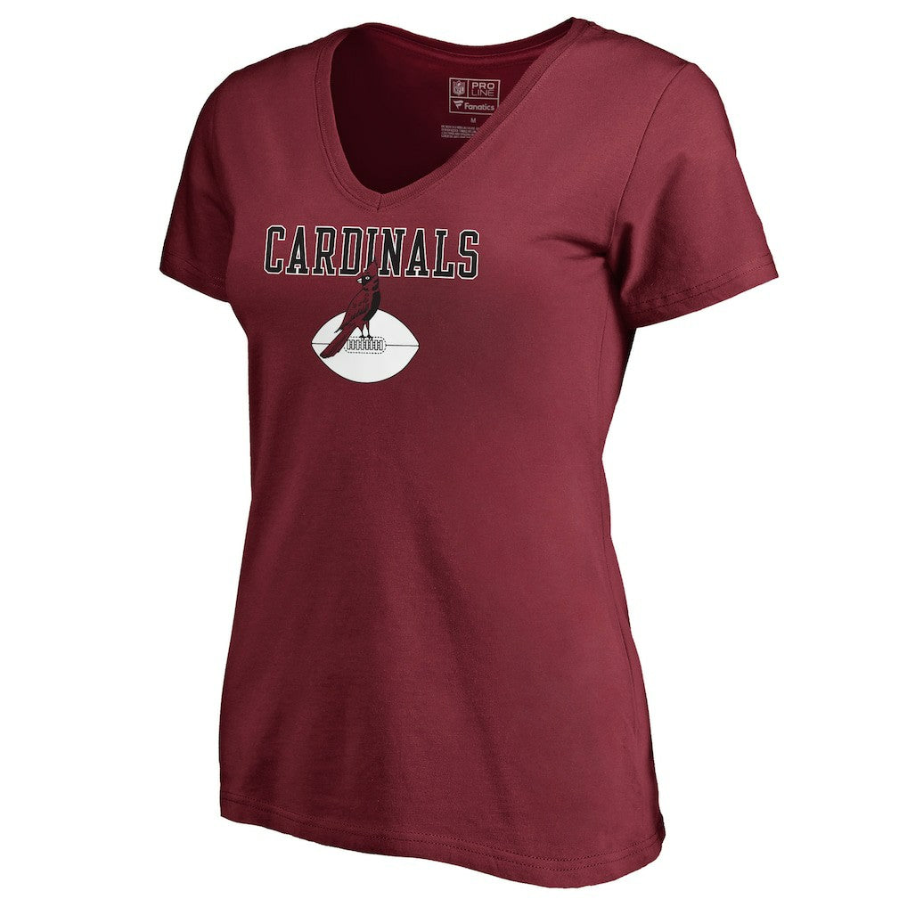 Arizona Cardinals  Women's Vintage Team Lockup V-Neck T-Shirt