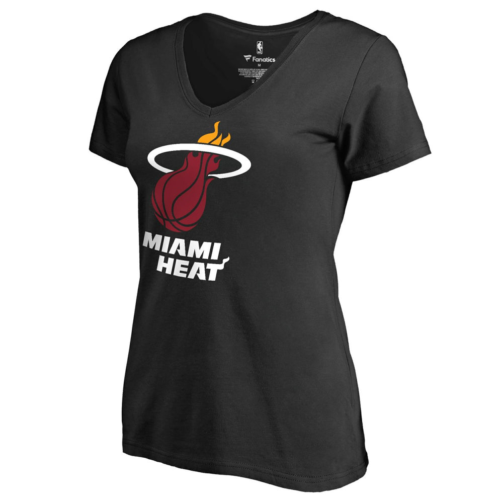 Miami Heat Women's Primary Logo V-Neck T-Shirt Discount