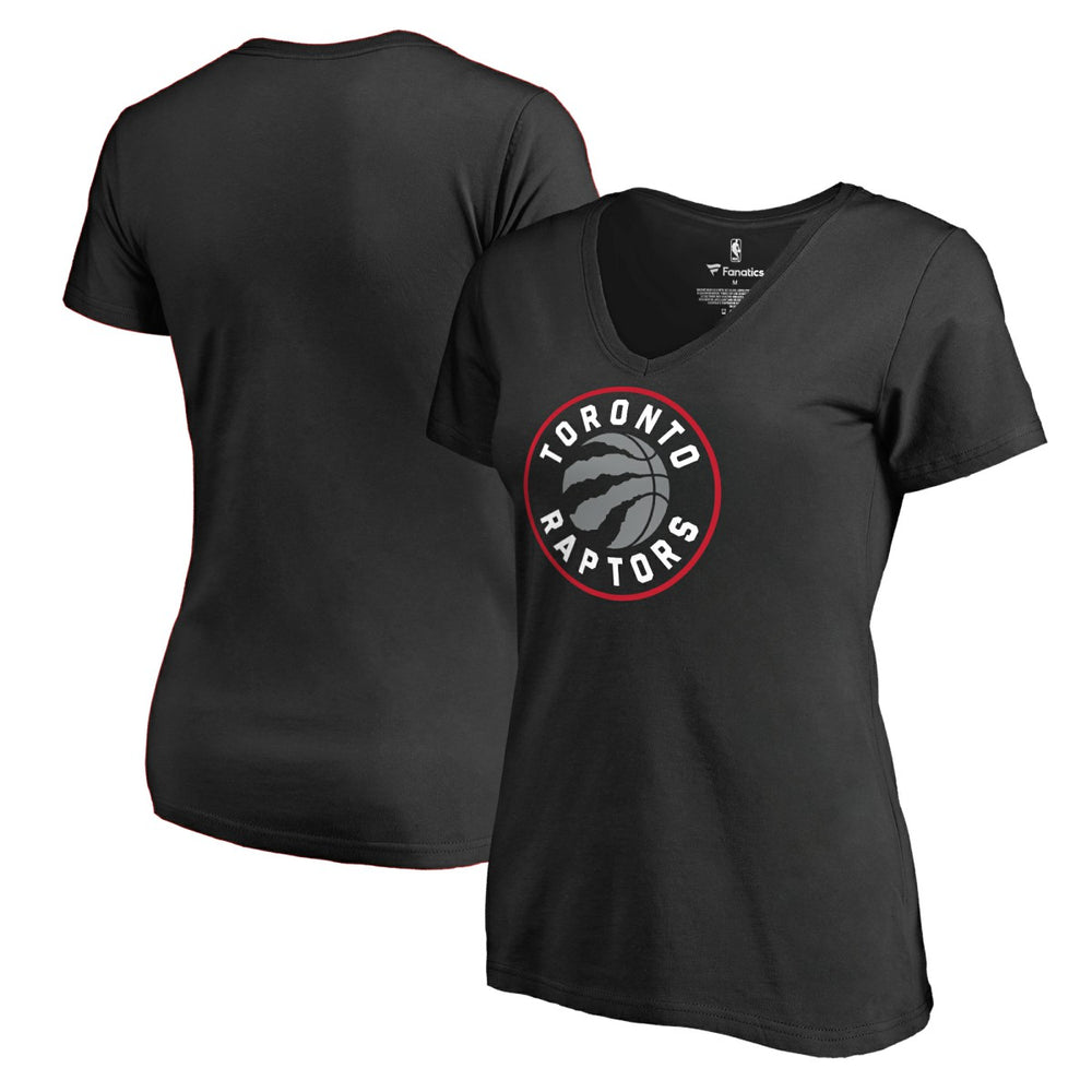 Toronto Raptors Women's Primary Logo V-Neck T-Shirt On Sale