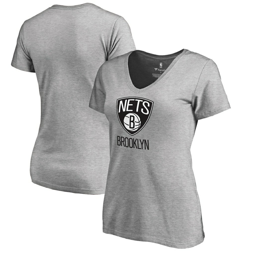 Brooklyn Nets Women's Primary Logo V-Neck T-Shirt Outlet
