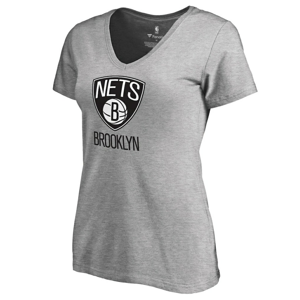 Brooklyn Nets Women's Primary Logo V-Neck T-Shirt Outlet
