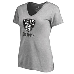 Brooklyn Nets Women's Primary Logo V-Neck T-Shirt Outlet