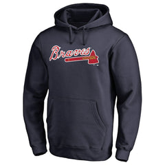 Atlanta Braves Official Wordmark Fitted Pullover Hoodie | MLB Near me