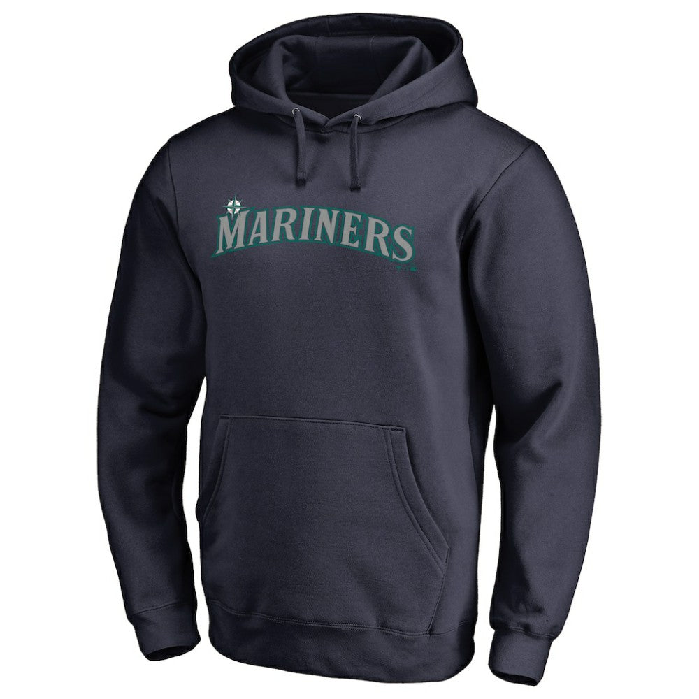Seattle Mariners Official Wordmark Fitted Pullover Hoodie | MLB Sale