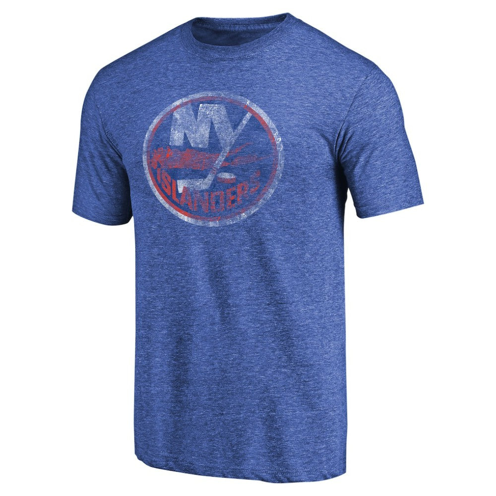 New York Islanders Throwback Vintage Logo Tri-Blend T-Shirt Discount