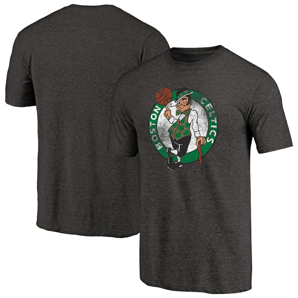 Boston Celtics Distressed Logo Tri-Blend T-Shirt On Sale